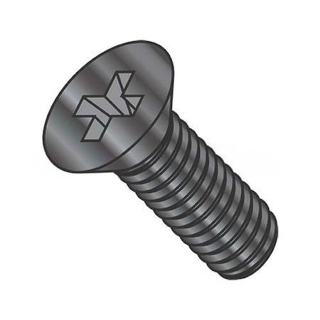 Usa Industrials #8-32 x 7/16 in Phillips Flat Machine Screw, Black Oxide 18-8 Stainless Steel BULK-SCRW-5401